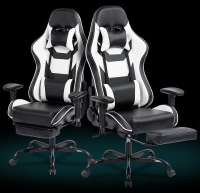 China PU Leather Reclining Ergonomic Armchair Gaming Recumbent Chair With Footrest for sale