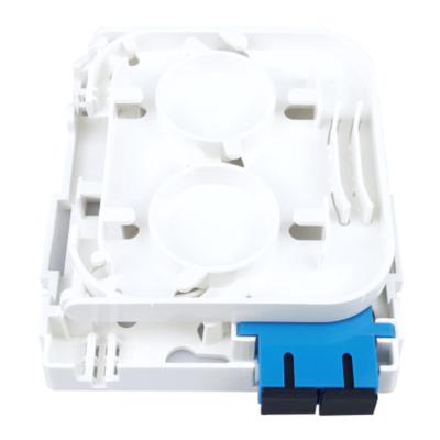 China Plastic FTTH 2 Cores Fiber Optic Faceplate Socket Panel for sale