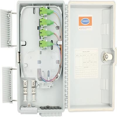 China Outdoor FTTH Wall Pole Mount Access FTTH IP65 12 Core Fiber OpticTermination Box for sale