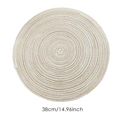 China New Homeplus 2022 Viable Customized Braided Polyester-Cotton Home Insulation Mat Heat Resistant Pot Pads Table Decor Pads for sale