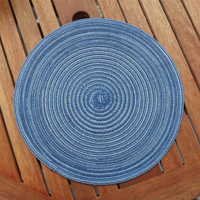 China Homemore sustainable than new design flower oval braided warm insulation cotton blended thick natural fabric place mat tea table mat coaster for sale