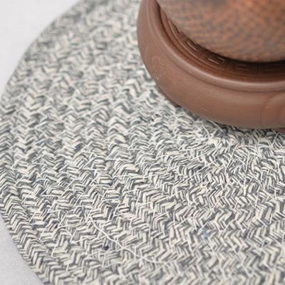 China Homeplus 2022 new style sustainable round handmade warm insulation cotton rope table decor pads dining table mat tea table mat for sale