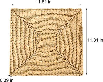 China New Customized Viable Handmade Natural Straw Table Mats Natural Straw Mat Woven Grass Floor Seat Seat Cushion From Homeplus for sale