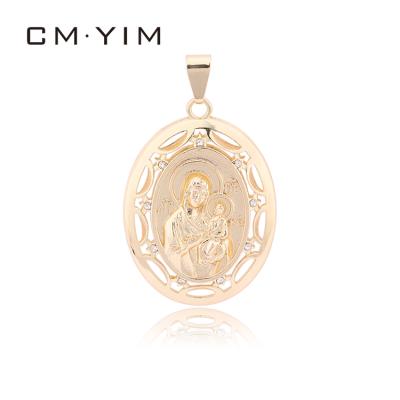 China 14k mayoreo pendant religious jewelry por laminado fashion oro jesus cross for sale