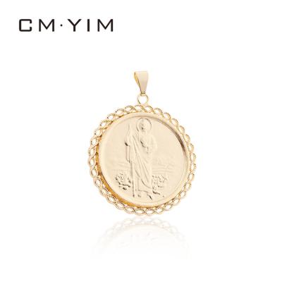 China Religious Virgin Mary Religious Medal Catholic Round Coin Pendant Female for sale