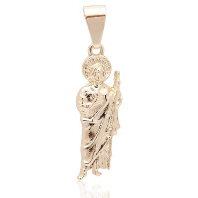 China San Benito Pendant Necklace Charm 14k Gold Religious Pendant Newly Designed Charm Ornament for Catholic Virgin Mary for sale