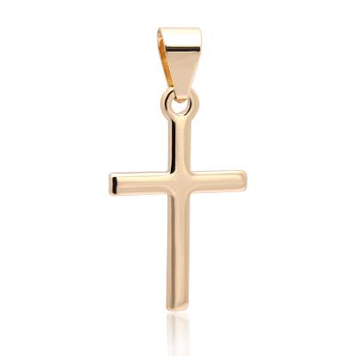 China Charm Man Women Religious Gold Plated Religious Jewelry Jesus Cross Pendant Ornaments for sale