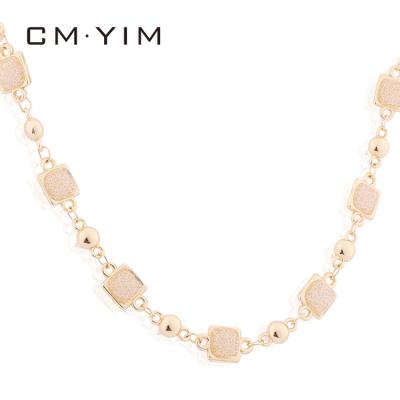 China Cm YIM Jewelry Fashion Rose Beaded Necklace Exotic Wholesale Women's Instant Style Trendy and White for sale