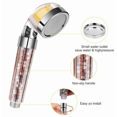 China No Needle Portable Vitamin C Shower Filter Well Water Handheld Shower Head Rainfull High Pressure Ionic Filtration Set for sale