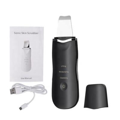 China Multifunctional Beauty Equipment Skin DEEP CLEANING Rechargeable Ultrasonic Facial Scrubber for sale