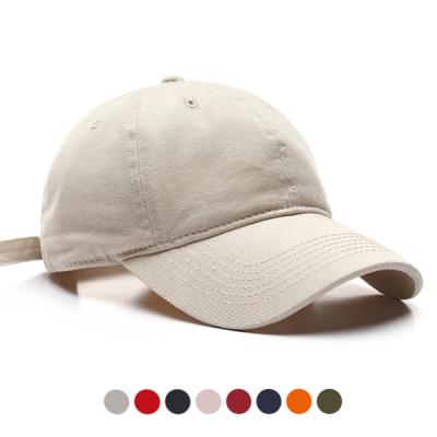 China 100% custom made plain cotton logo embroidery sports baseball cap men's COMMON unstructured white dad hat for sale