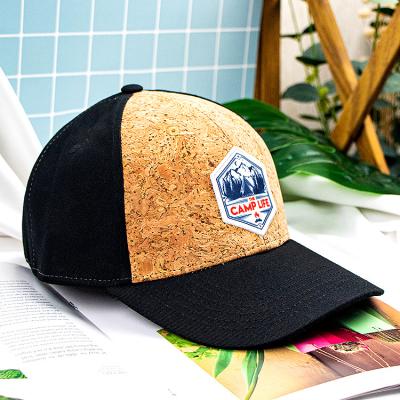 China NEW JOINT Outdoor sport men's custom gorras 6 panel embroidery patch cork baseball cap for sale