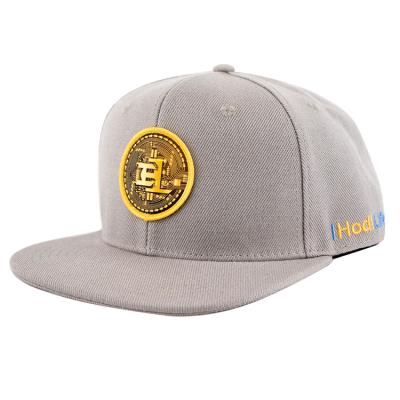 China 100% Acrylic Custom Flat Men's Embroidery Patch Snapback Hat Gray Brim High Quality COMMON Hip Hops for sale