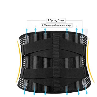 China Comfortable Breathable Back For Lower Back Pain Relief With 6 Stays Back Braces Support Belt For Men/Women For Work Non Slip Lumbar Support for sale