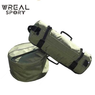 China Real Power Unfilled Weightlifting Bag Adjustable Weightlifting Equipment Nylon Bulgarian Power Bag Power Bag Bodybuilding Fitness Bag for sale