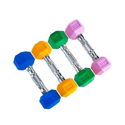 China Hexgen Colorful Hexgen Multi Adjustable Rubber Coated Rubber Coated Dumbbell Difficulty Gym Training Gym Home Weight Gym Weightlifting Exercise Equipment Dumbbell for sale