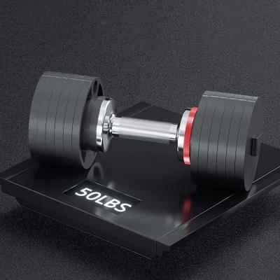 China Universal Adjustable Dumbbell Set 50 Pound Weigh Plates For Strength Training 28lbs 50Lbs 80Lbs Fitness Equipment Dumbbells for sale