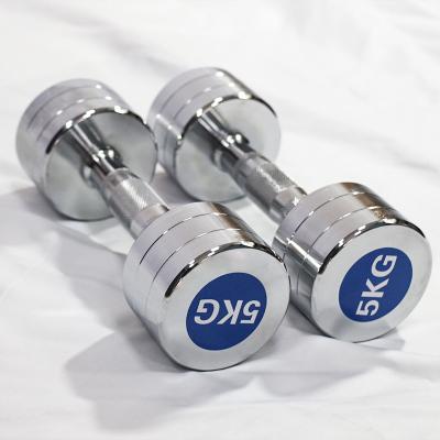 China Real Mini Steel Dumbbell Chrome Dumbbells Pure Stainless Fixed Free Weights 1kg-10kg Pure DumbbellElectroplate Dumbbell Gym Adjustable Weights for sale