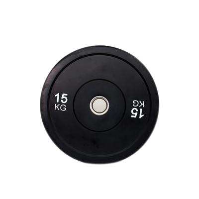 China Real Home Commercial Use Gym OEM Weight Lifting Weight Plates Barbell Black Bumper Plates Weight Rubber Bumper Plates for sale