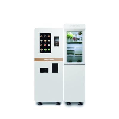 China Galvanized Steel Plate + Tempered Glass Full Automatic Ground Coffee Vending Machine Fresh Ground Coffee Vending Machines for sale