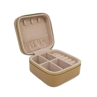 China Guangzhou Women Girls Girls PU Packaging Jewelry Box Portable Jewelry Display Small Jewelry Box Travel Subscription Box for sale