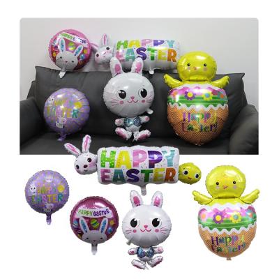 China Happy Kids Advertising Toy/Gift/Pomotional Toy/New Arrival Decoration MTF Easter Bunny and Chicken Toys Animal Helium Cartoon Globos Balloons for Decorations for sale