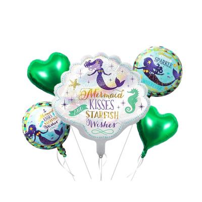 China Wholesale Foil Globos Baby Mermaid Background Theme Foil Animal Toy/Advertising Gift Balloons Pomotional Toy Balloons/Decoration Cartoon Set Decoration 5 for sale