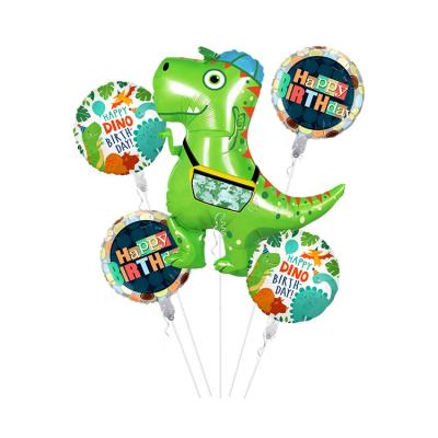 China Advertising Toy/Gift Toy/Fomotional Mylar Balloons Globos Decoration Aluminum Helium Air Kids Toy/Wholesale Decoration Cartoon Foil Dinosaur Walking Toys for sale