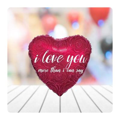 China Toy Toy/Advertising Gift/Pomotional Toy/Decoration New Arrival 18 Inch I LOVE YOU Foil Helium Globos Balloons Valentines Day Foil Balloons Happy Set for sale