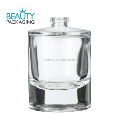 China Bottles Wholesale Cylindrical Thick Bottom Circle Shape Glass Empty Perfume Bottle for sale