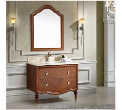 China Durable classic solid wood cabinet in bathroom traditional style bathroom vanity for sale