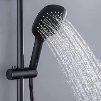 China Modern Hot Sale Wall Mounted Black Hand Held Bathroom Shower Panel for sale