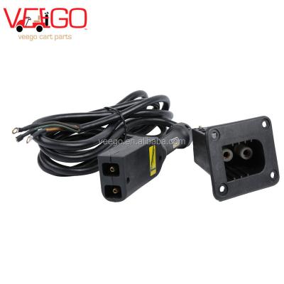 China 36 Volt Powerwise Charger Plug and Socket for EZGO TXT Golf Carts (Plug and Socket with Wires) Standard OEM Size 1996+ for sale