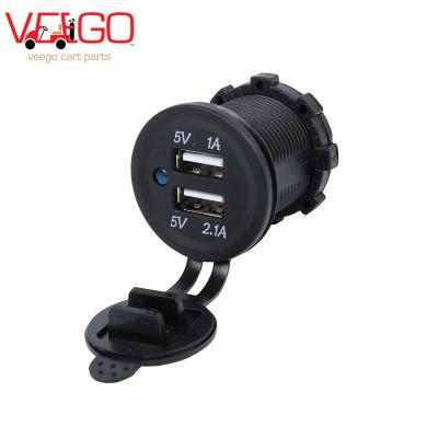 China Golf Cart USB Charger USB Port USB Outlet for EZGO Club Car YAM Golf Car 12V Golf Car 12V for sale