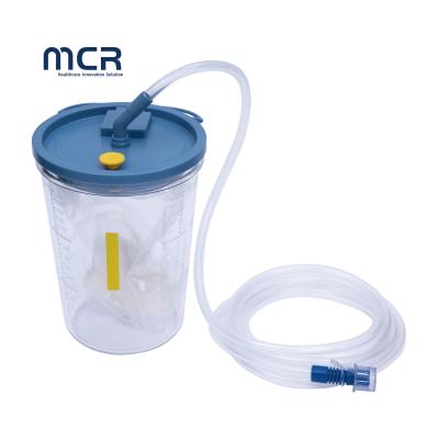 Cina Medical Disposable Negative Pressure Canister Suction Liner Bag 2000ml with Filter Waste Fluid Collection Bag in vendita