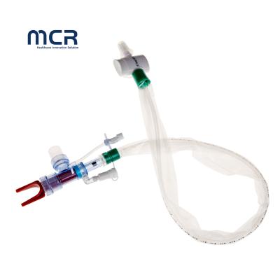 China Closed Suction Catheter Automatic Flushing 72H Double Swivel Elbow for sale