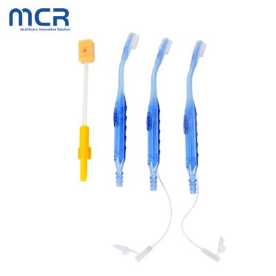 Chine Kit de soins du cathéter d'aspiration orale médical avec tête de pinceau en silicone à vendre