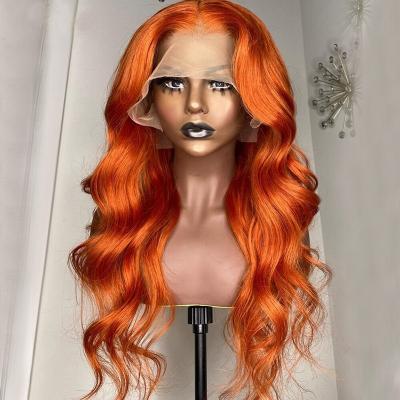 China Orange Body Wave 180 Density Hd Lace Cuticle Aligned Virgin Wigs Brazilian Human Hair 360 Wig Lace Frontal Natura Brazil for sale