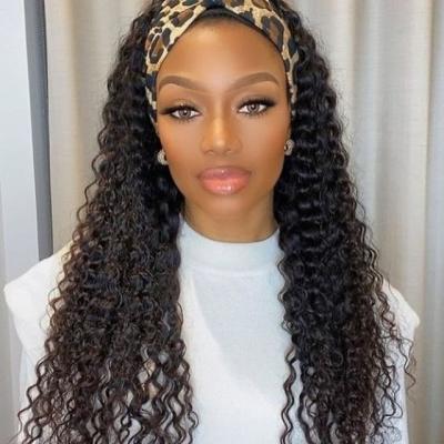 China Virgin Hair 12a Virgin Hair Curly Raw Hairband Wigs Curly Curly Headband Wigs For Black Women for sale