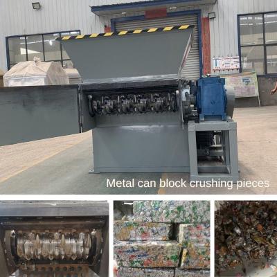 China Metal Aluminum Can Block Shredder Single-Axis Metal Wood Shredder Shredding Machine for sale