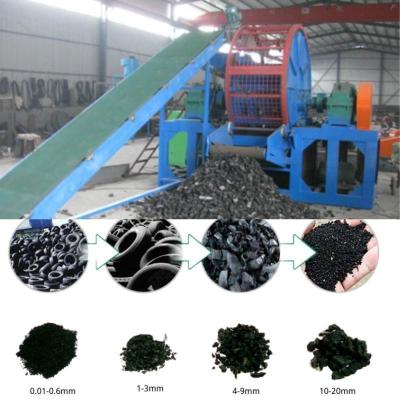 China Máquina de reciclagem de borracha de pneus de material adaptativo para carros, caminhões, rodas, pneus, triturador à venda