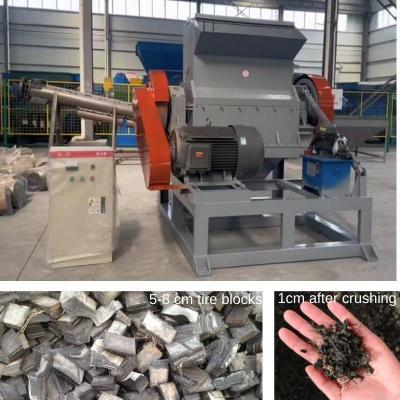 China Tangential Feed Structure Industrial Tire Block Crusher for 2000kg Tires Processing for sale