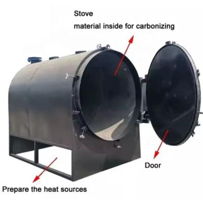 Cina Forno di carbonizzazione attiva a capacità orizzontale di carbone per la produzione di carbone in vendita