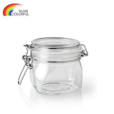 China Small Traditional Airtight Sealed Storage Jar Round Honey Pack Jar Glass Tea Storage Jar for sale