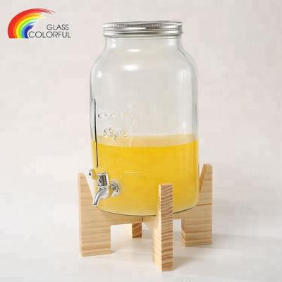 China Round Shape Beverage Dispenser CLASSIC Clear Borosilicate Glass for sale