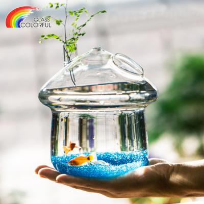 China Sustainable Wholesale Home Use Small High Quality Clear Glass Fish Bowl for sale