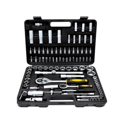 China Combined CRV Hardware Cordless Power Drill Set 93pcs Crv Socket Household Household Tool Kit for sale