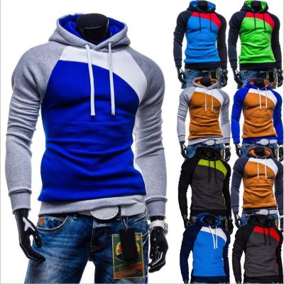 China Colorful Anti-pilling Fashion Hoodie Fashion Men's Long Sleeve Splicing Sweater for sale