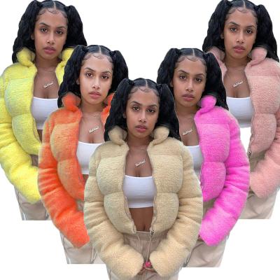 China Sustainable Fleece Jacket Women Coats Winter Warm Stripper Jacket Women Bubble Coat For Ladies for sale