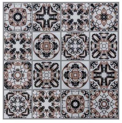 China Self Adhesive Self Adhesive 3D Wall Tiles Bathroom Wall Tiles For Kitchen Backsplash Grey-Black Embossing Sticker for sale